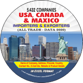 5,432 USA, Canada, Mexico (All Trade) Importer & Exporter Data - In Excel Format   