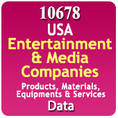 USA 10,678 Companies Related To Entertainment & Media Products, Materials, Equipments & Services - In Excel Format