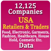 12,125 Companies - USA Retailers & Traders Related Food, Electronic, Garments, Fashion, Healthcare, House Hold, Cosmetic Etc. (All Types) Data - In Excel Format