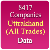 8417 Companies from UTTARAKHAND Business, Industry, Trades ( All Types Of SME, MSME, FMCG, Manufacturers, Corporates, Exporters, Importers, Distributors, Dealers) Data - In Excel Format