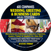 605 Companies - Wedding, Greeting & Business Cards Data - In Excel Format