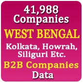41,988 WEST BENGAL (Kolkata, Howrah, Siliguri Etc.) B2B Companies Data - In Excel Format