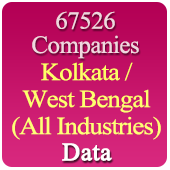 67526 Companies from KOLKATA / WEST BENGAL Business, Industry, Trades ( All Types Of SME, MSME, FMCG, Manufacturers, Corporates, Exporters, Importers, Distributors, Dealers) Data - In Excel Format