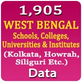 1,905 WEST BENGAL Schools, Colleges, Universities & Institutes (Kolkata, Howrah, Siliguri Etc.) Data - In Excel Format