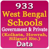 933 WEST BENGAL Government & Private Schools (Kolkata, Howrah, Siliguri Etc.) Data - In Excel Format