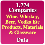 1,774 Companies - Wine, Whiskey, Beer, Vodka Etc Products, Materials & Glassware (Indian & International) Data - In Excel Format